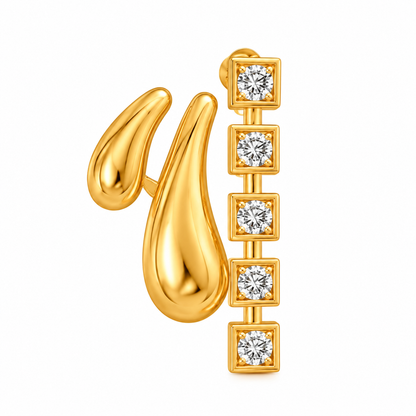 Trio Stacked Stud Earrings | Yellow
