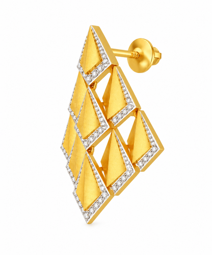 Tetra Dangler Earrings | Yellow