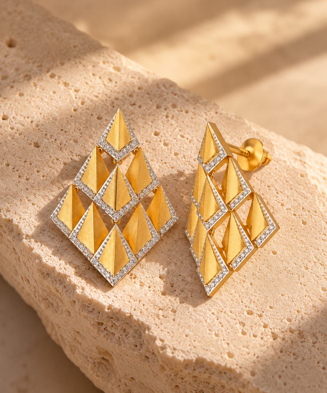 Tetra Dangler Earrings | Yellow