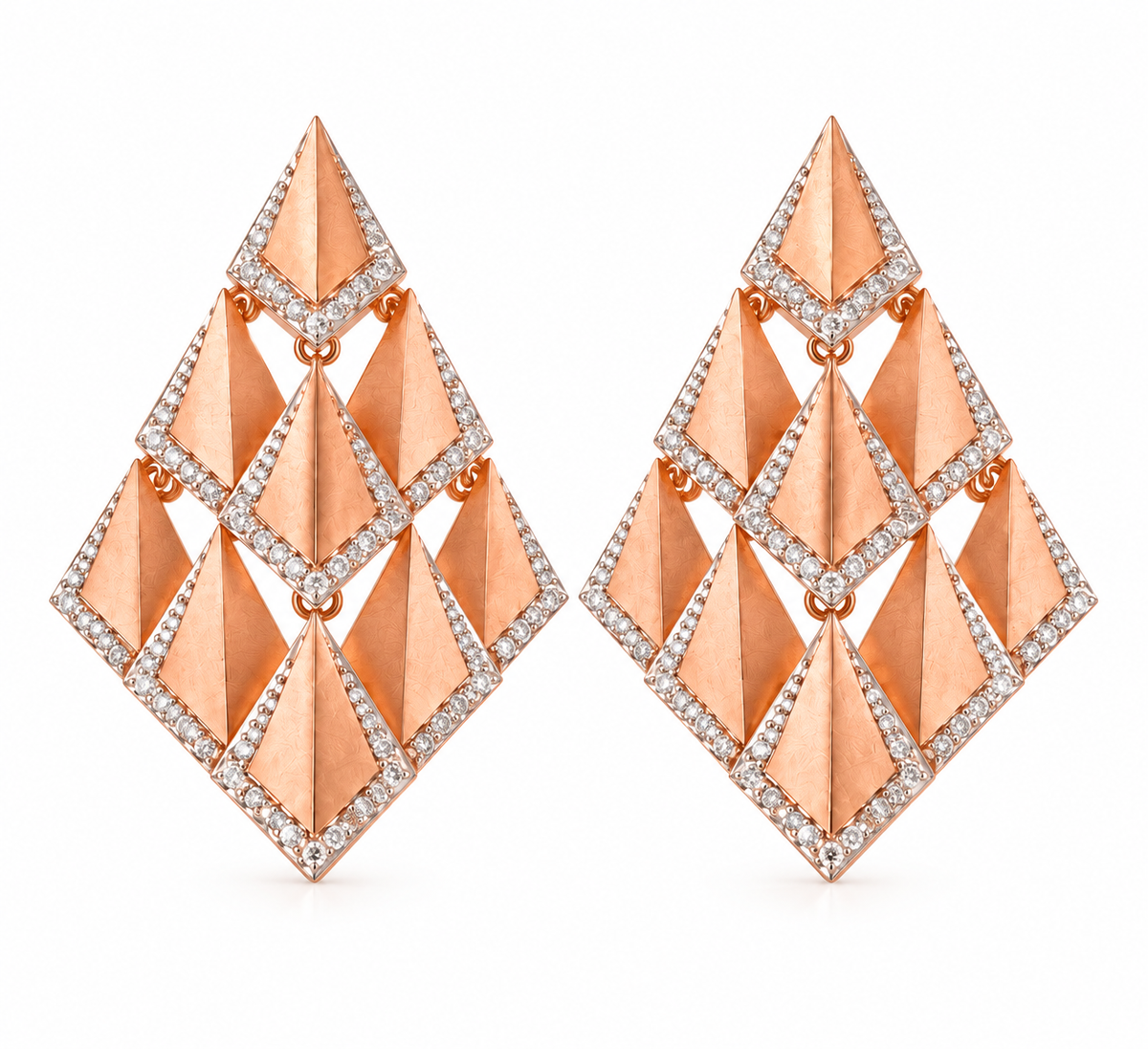 Tetra Dangler Earrings | Rose