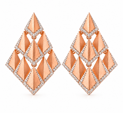 Tetra Dangler Earrings | Rose