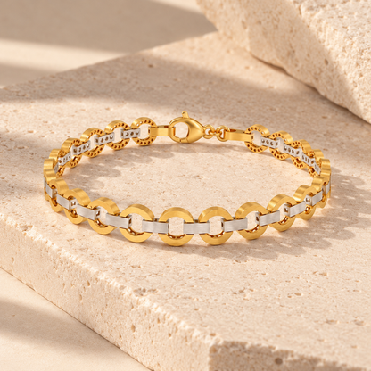 Linx Chain Bracelet | Yellow & White