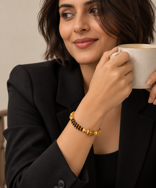 Aadi Mangalsutra Bracelet | Yellow