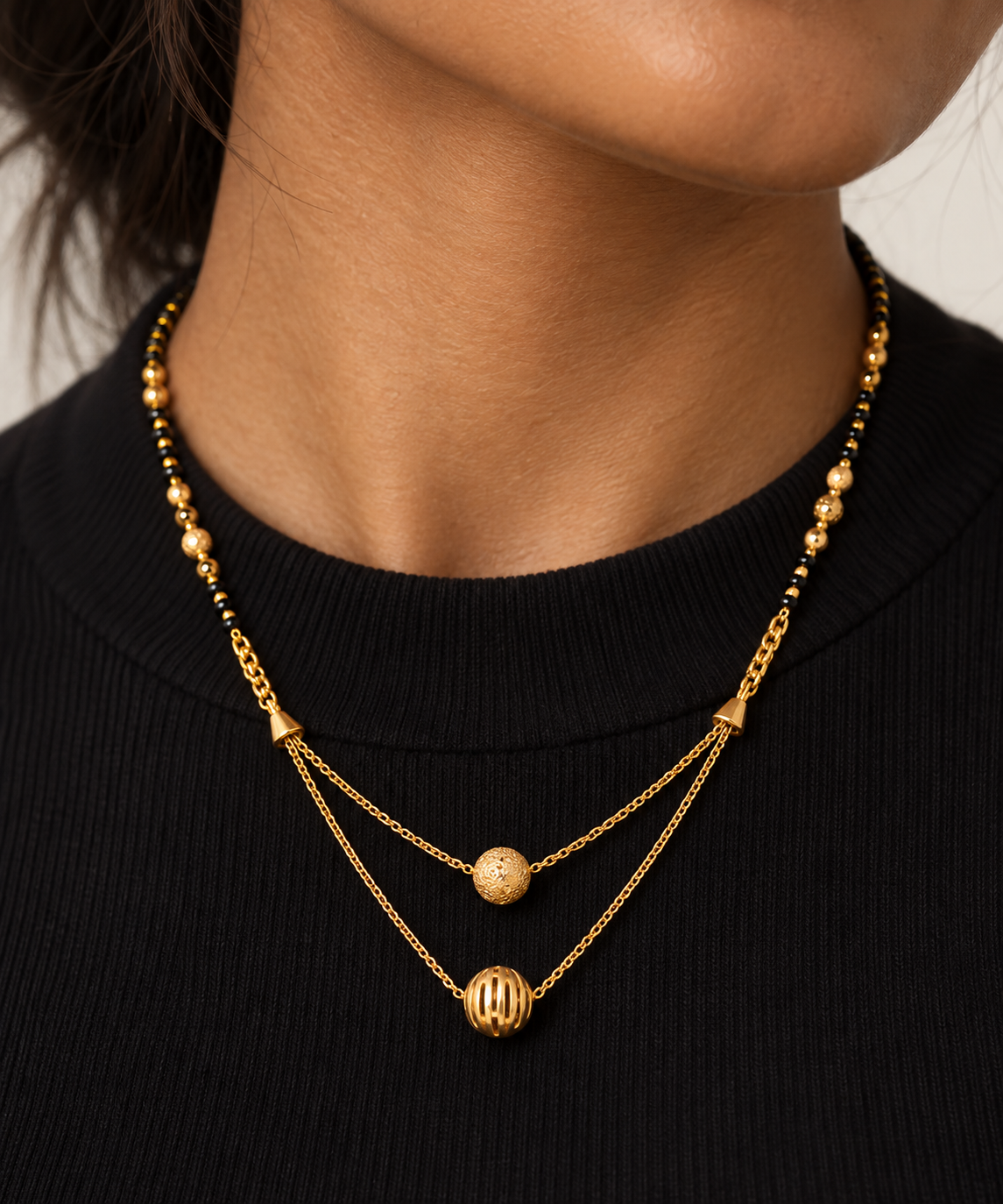 Duo Mangalsutra | Yellow