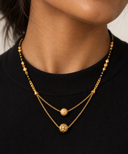 Duo Mangalsutra | Yellow