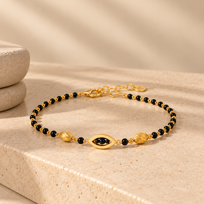 Evil Eye Mangalsutra Bracelet | Yellow