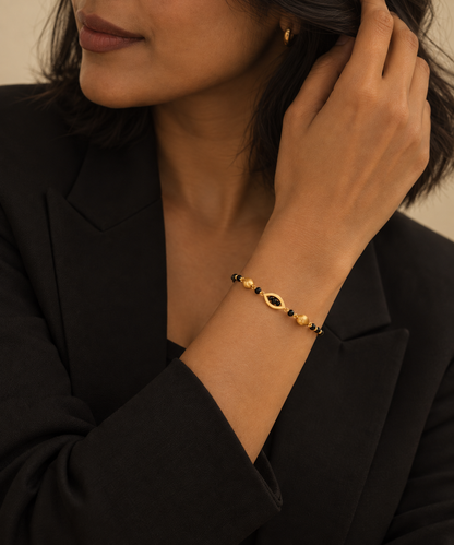 Evil Eye Mangalsutra Bracelet | Yellow