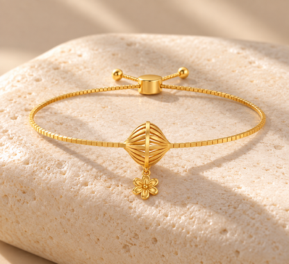 Orb Adjustable Bracelet | Yellow