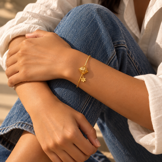 Orb Adjustable Bracelet | Yellow