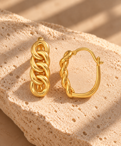 Tress Hoop Earrings | Yellow