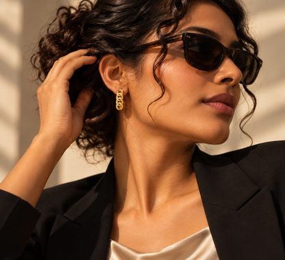 Tress Hoop Earrings | Yellow