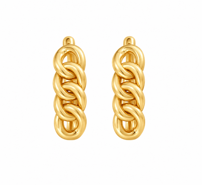 Tress Hoop Earrings | Yellow