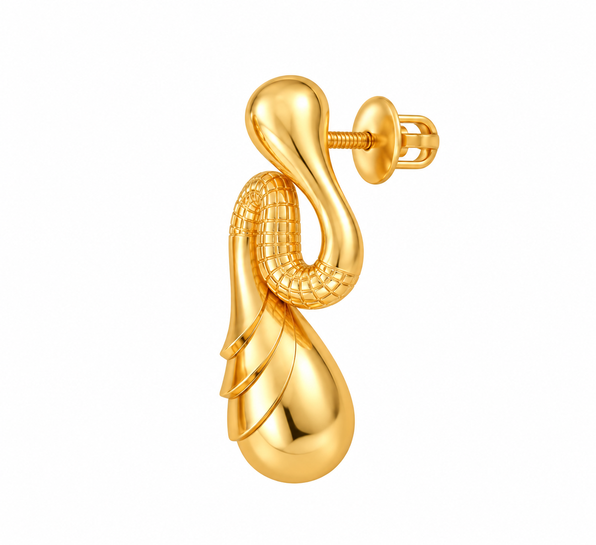 Swerve Stud Earrings | Yellow