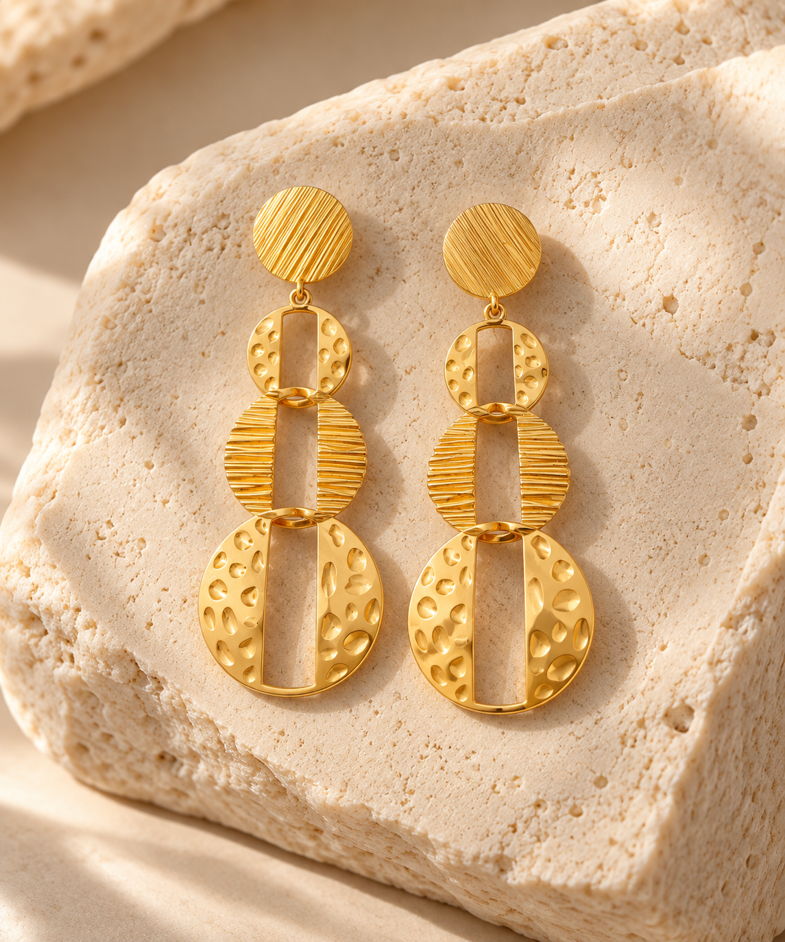 Quadra Dangler Earrings | Yellow