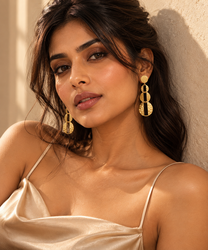 Quadra Dangler Earrings | Yellow