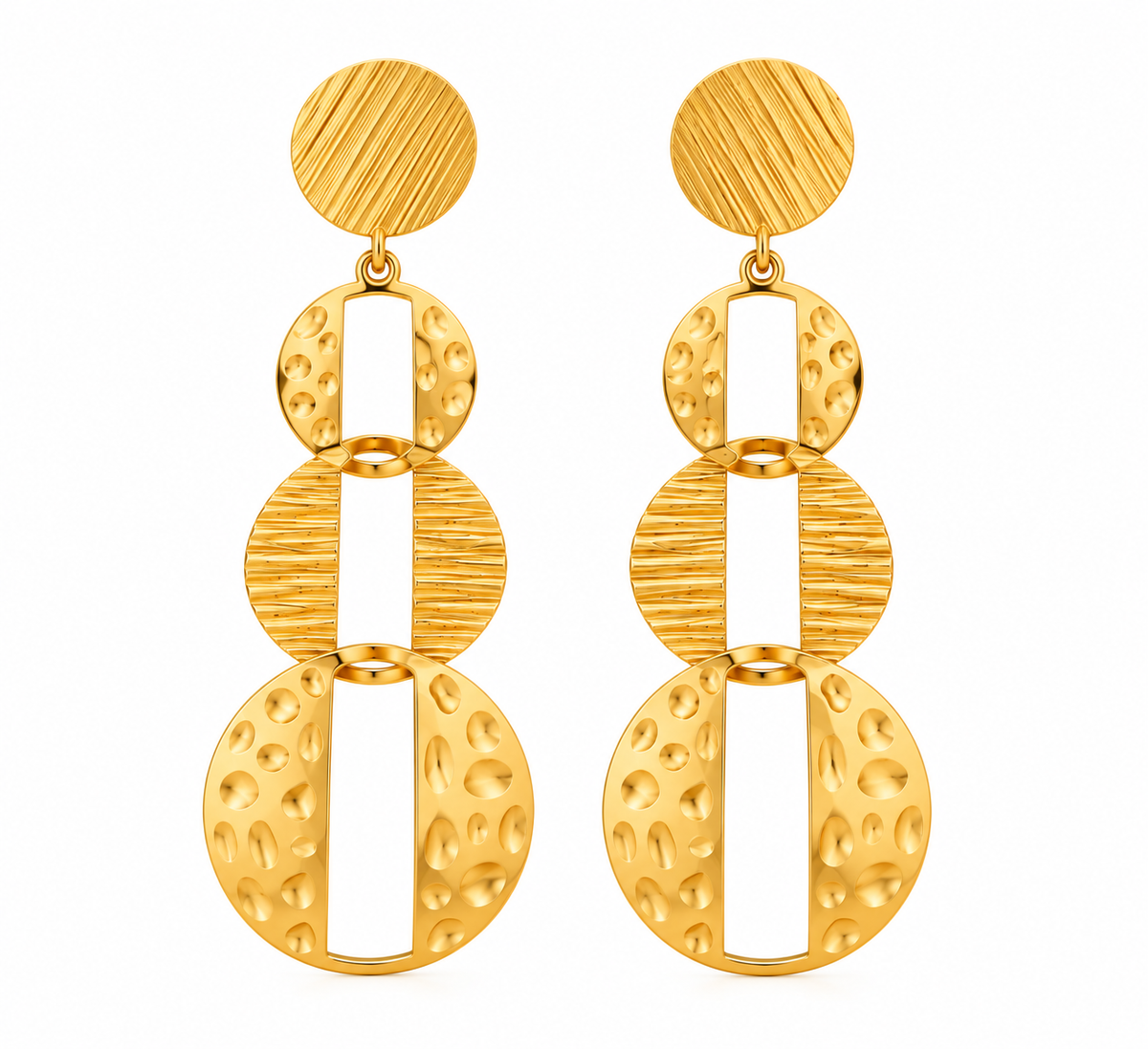 Quadra Dangler Earrings | Yellow