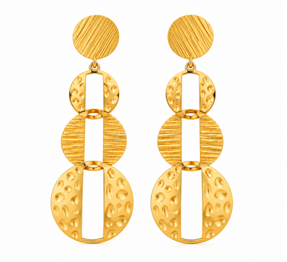 Quadra Dangler Earrings | Yellow