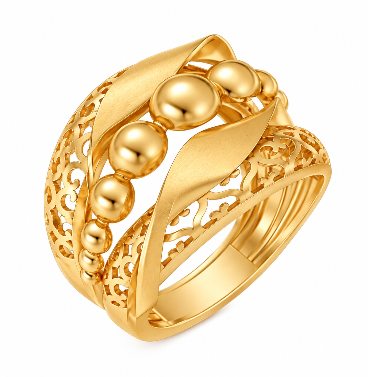 Curvy Stack Ring | Yellow