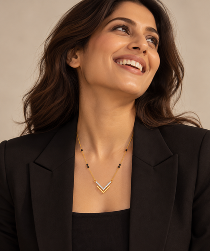 Align Mangalsutra | Yellow