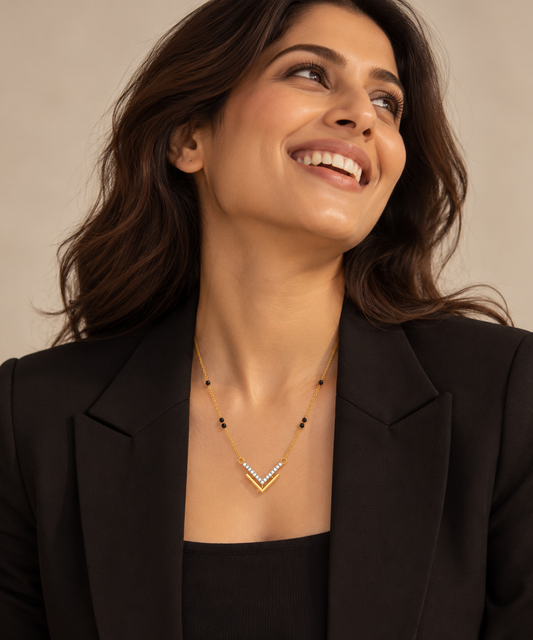 Align Mangalsutra | Yellow