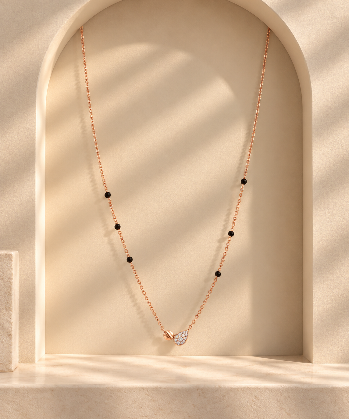 Olive Mangalsutra | Rose